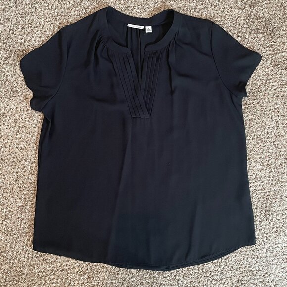 Size XL Halogen black cap sleeve top - Picture 3 of 10